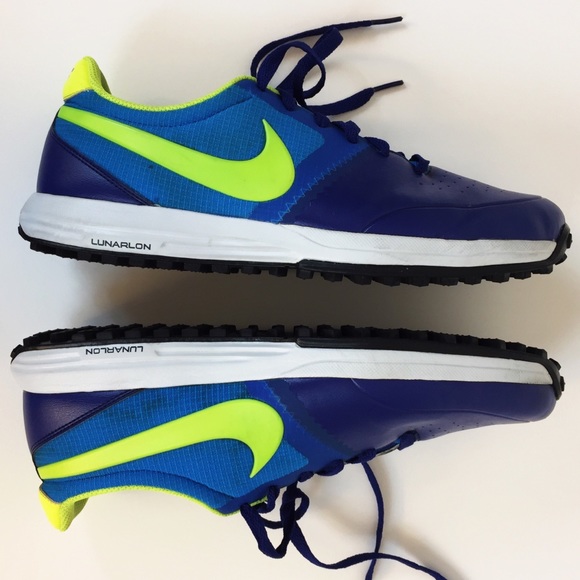 Nike Other - Nike Golf Lunar Mont Royal Blue & Lime Sneakers 10